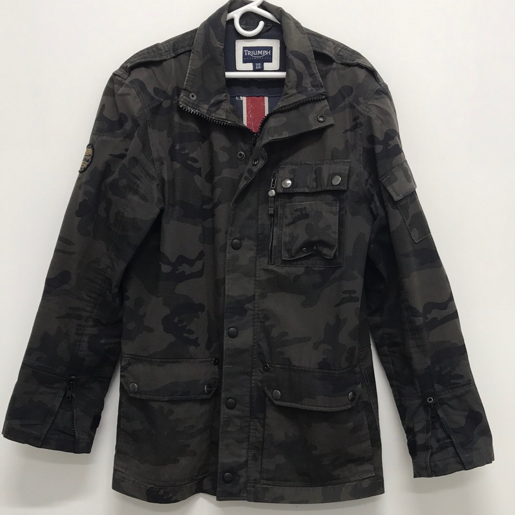 Triumph Camo Motorcycle Jacket Size 50 60